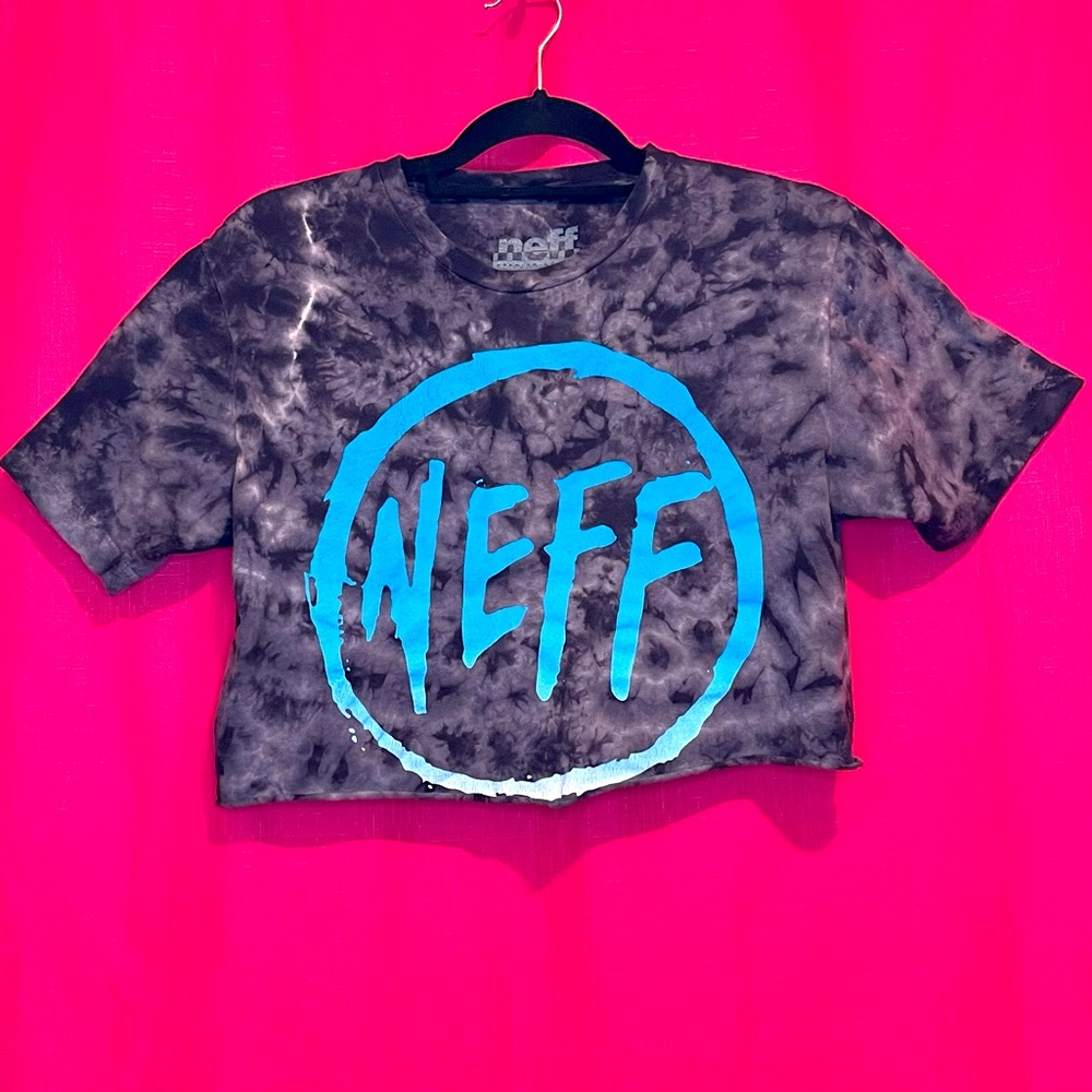 NEFF TIE DYE SHORT SLEEVE CROP TOP SIZE M
